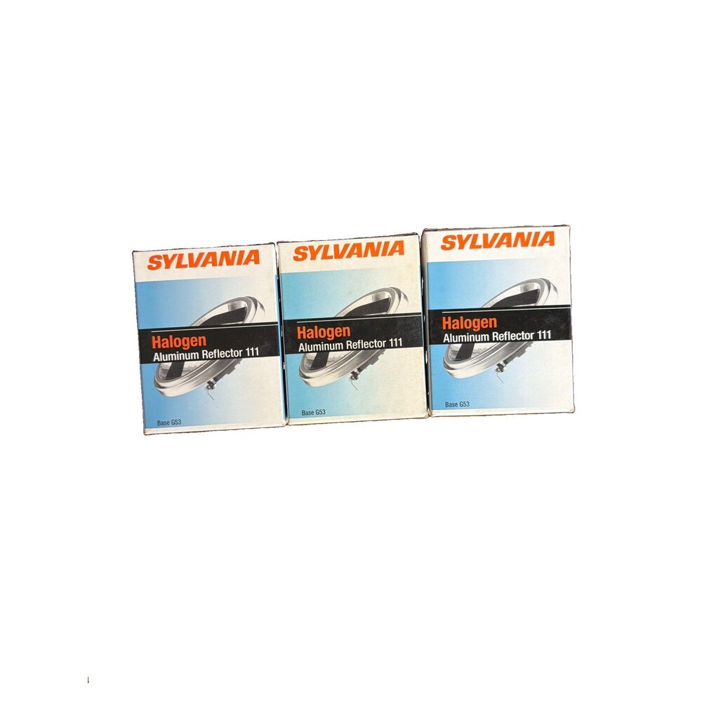 3 Sylvania AR111 Halogen 50W 25° Beam Reflector Crisp White Light 50AR111/FL25